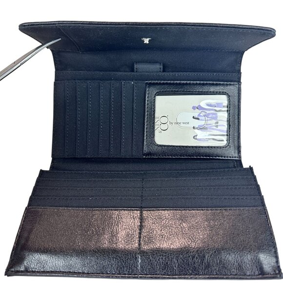 Nine & Co Black Leather Wallet Full Size TriFold NEW OLD STOCK Vintage 90s‎ Tags - Picture 4 of 16